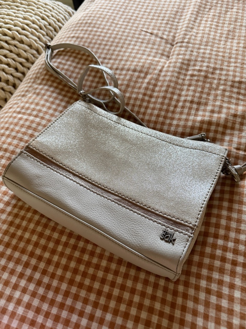 The Sak Light Gray Glitter Crossbody Bag - Picture 2 of 4